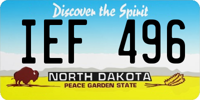 ND license plate IEF496