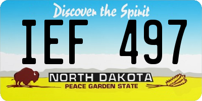 ND license plate IEF497