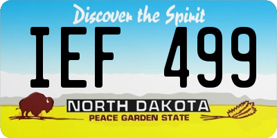 ND license plate IEF499