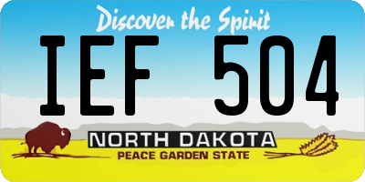 ND license plate IEF504
