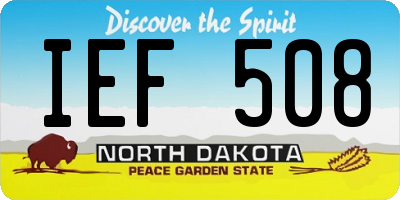 ND license plate IEF508