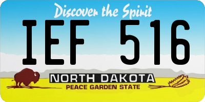 ND license plate IEF516