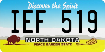 ND license plate IEF519