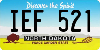 ND license plate IEF521