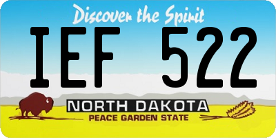 ND license plate IEF522