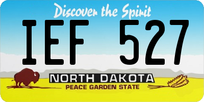 ND license plate IEF527