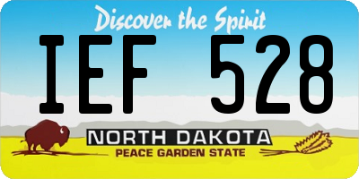 ND license plate IEF528