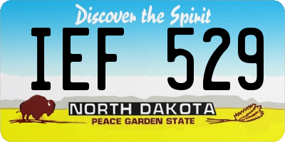 ND license plate IEF529