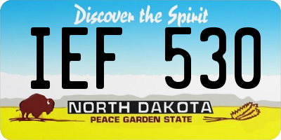 ND license plate IEF530