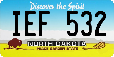 ND license plate IEF532