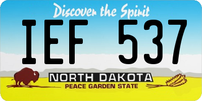 ND license plate IEF537