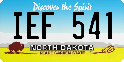 ND license plate IEF541