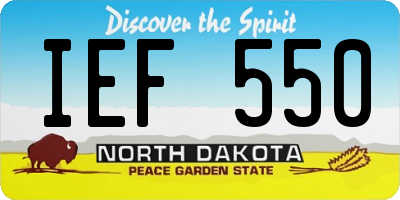 ND license plate IEF550