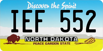 ND license plate IEF552