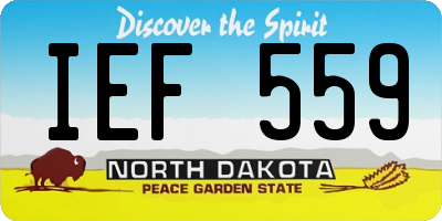 ND license plate IEF559