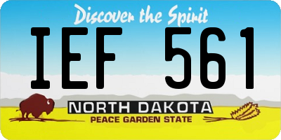ND license plate IEF561