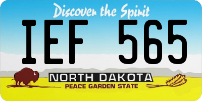 ND license plate IEF565