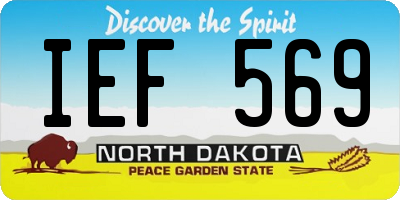 ND license plate IEF569