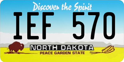 ND license plate IEF570