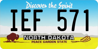 ND license plate IEF571