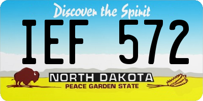 ND license plate IEF572