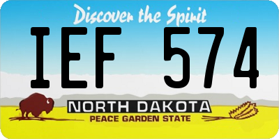 ND license plate IEF574