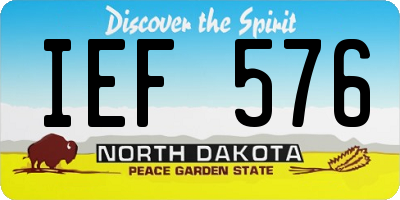 ND license plate IEF576