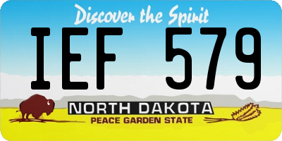 ND license plate IEF579