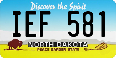 ND license plate IEF581