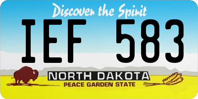 ND license plate IEF583