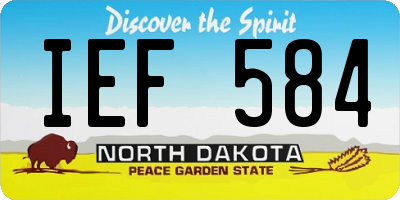 ND license plate IEF584