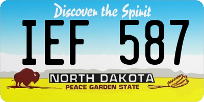 ND license plate IEF587