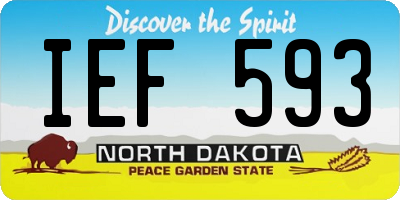 ND license plate IEF593