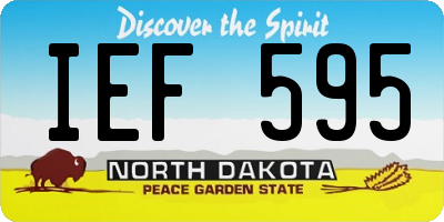 ND license plate IEF595