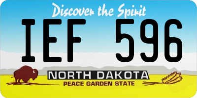 ND license plate IEF596