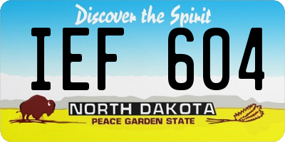 ND license plate IEF604