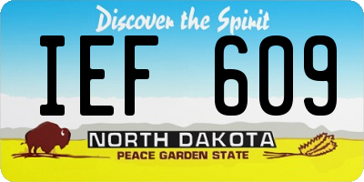 ND license plate IEF609