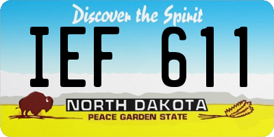 ND license plate IEF611