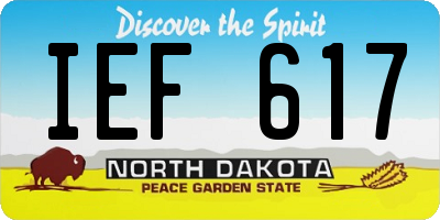 ND license plate IEF617