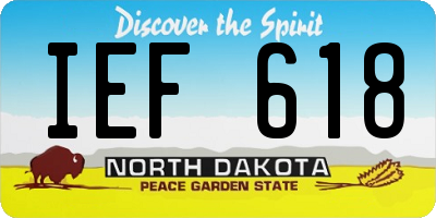 ND license plate IEF618