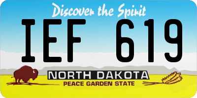 ND license plate IEF619
