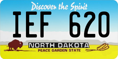 ND license plate IEF620