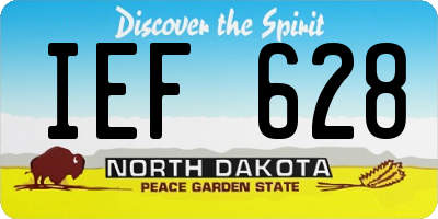 ND license plate IEF628