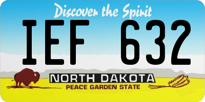 ND license plate IEF632