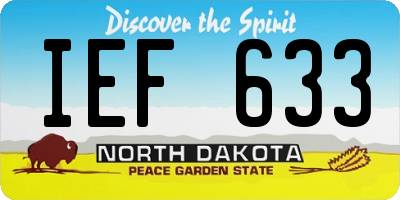 ND license plate IEF633