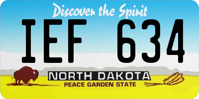 ND license plate IEF634