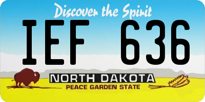 ND license plate IEF636