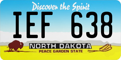 ND license plate IEF638