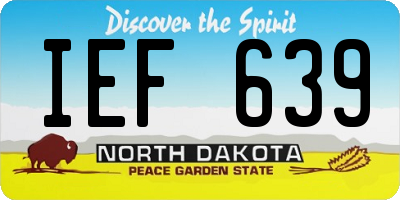 ND license plate IEF639