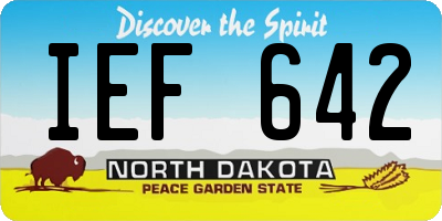 ND license plate IEF642